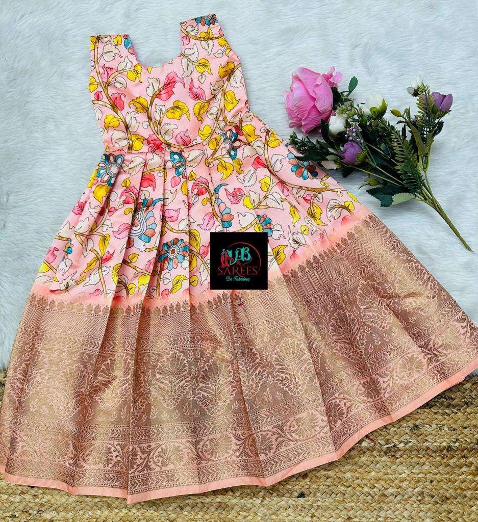 0 - 14 years Kalamkari short frock with over coat