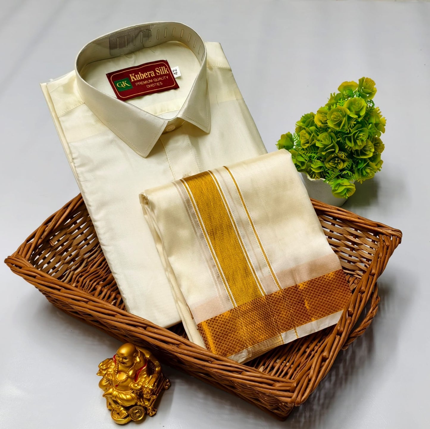 Timeless Tradition Father Son Semi Silk Ethnic Combo