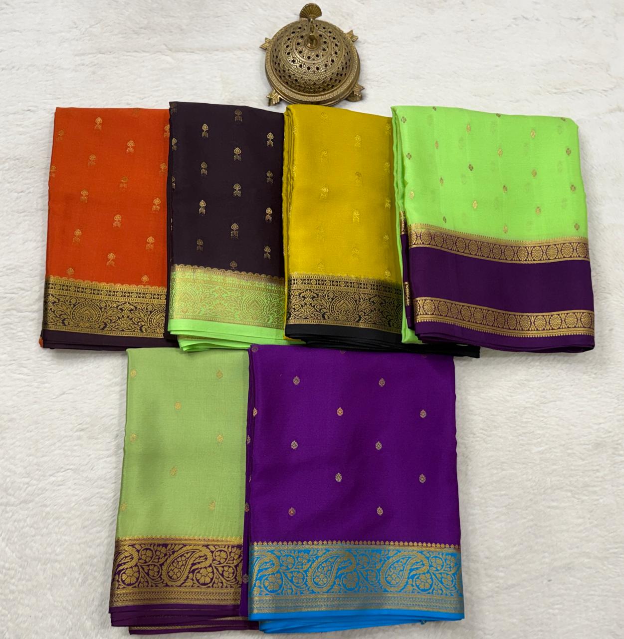 Pure mysore silk 120 grm thickness saree
