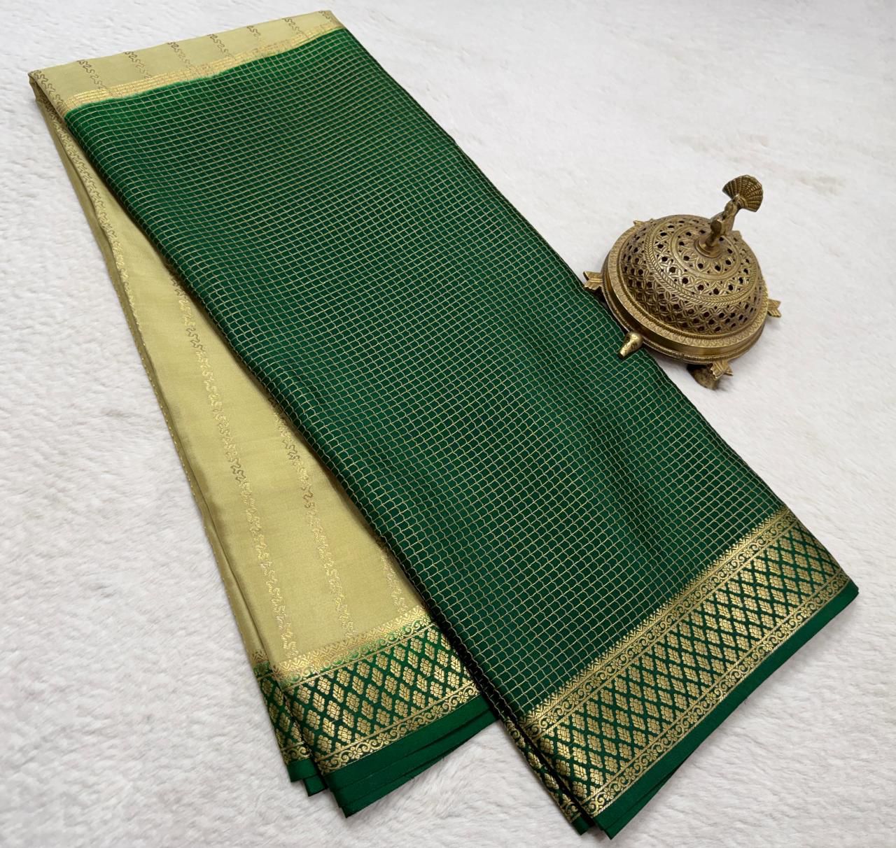 Pure Mysore Silk 3 Color Combinations Saree