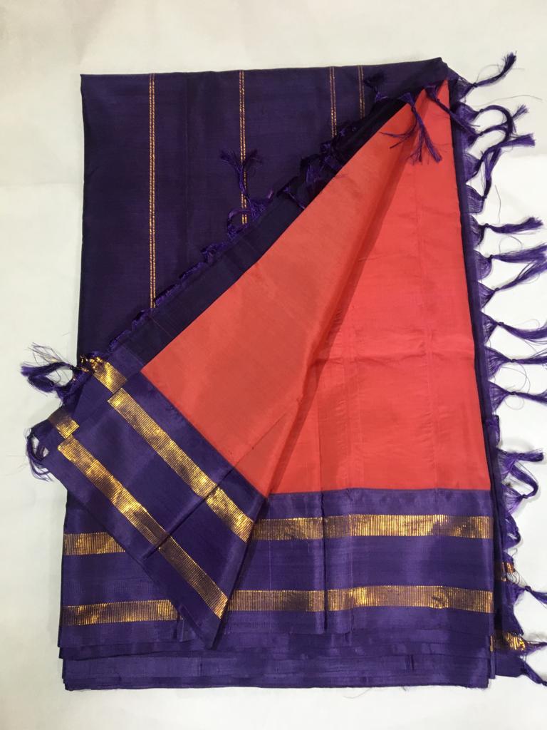 Madisar 10 yards vaalai pattu korvai border saree