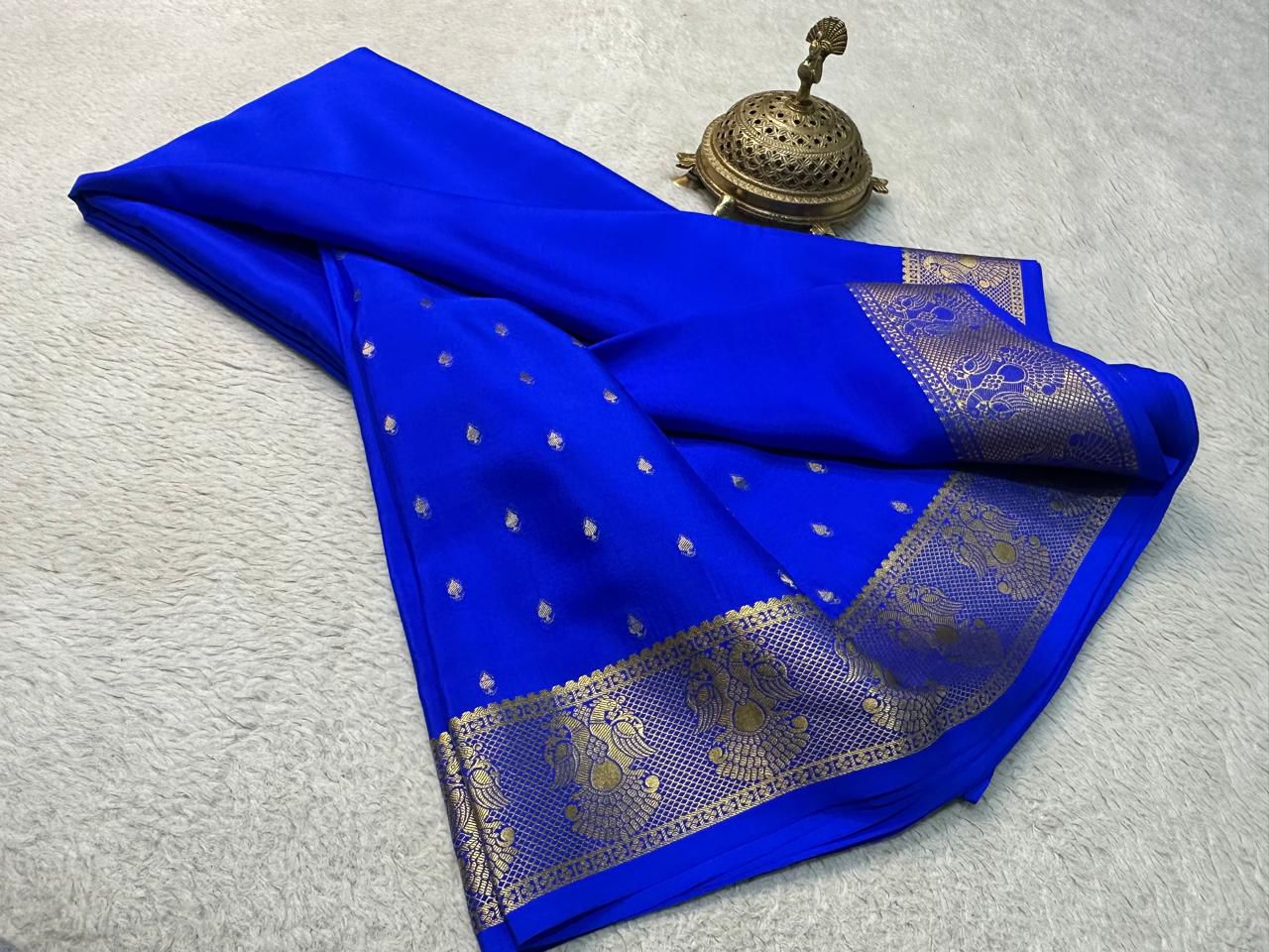 Pure Mysore Silk Gandaberundha Saree