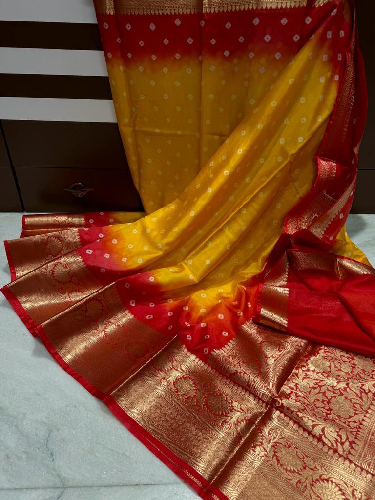 Banarasi Chunri Bandhani Saree