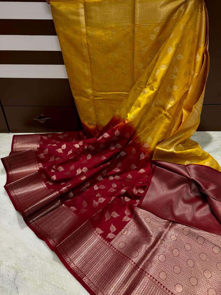 Banarasi Dyable Dupion Soft Silk Saree