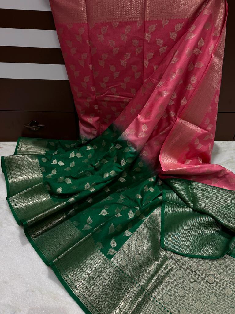 Banarasi Dyable Dupion Soft Silk Saree