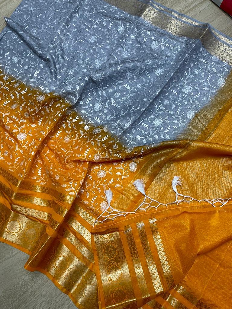 Banarasi Dyable Georgette Soft Saree