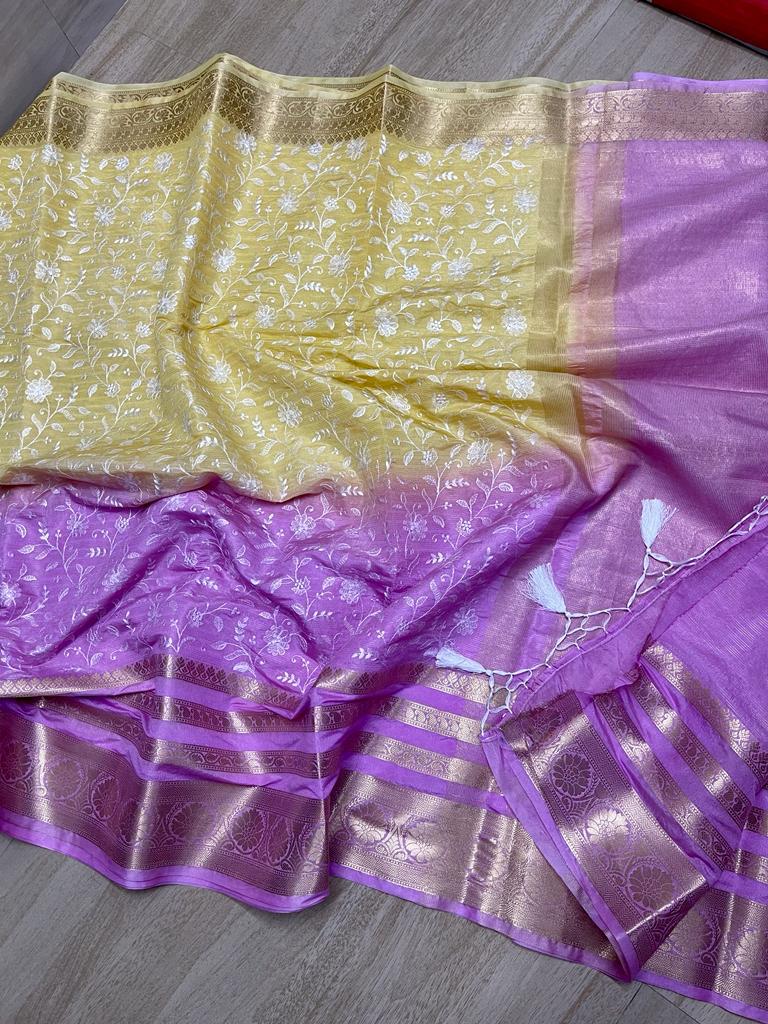 Banarasi Dyable Georgette Soft Saree
