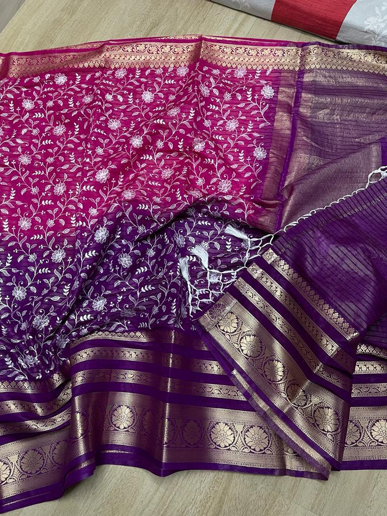 Banarasi Dyable Georgette Soft Saree