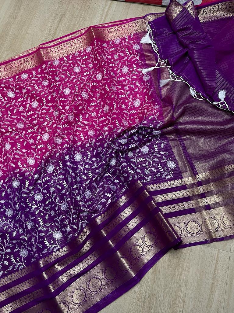 Banarasi Dyable Georgette Soft Saree