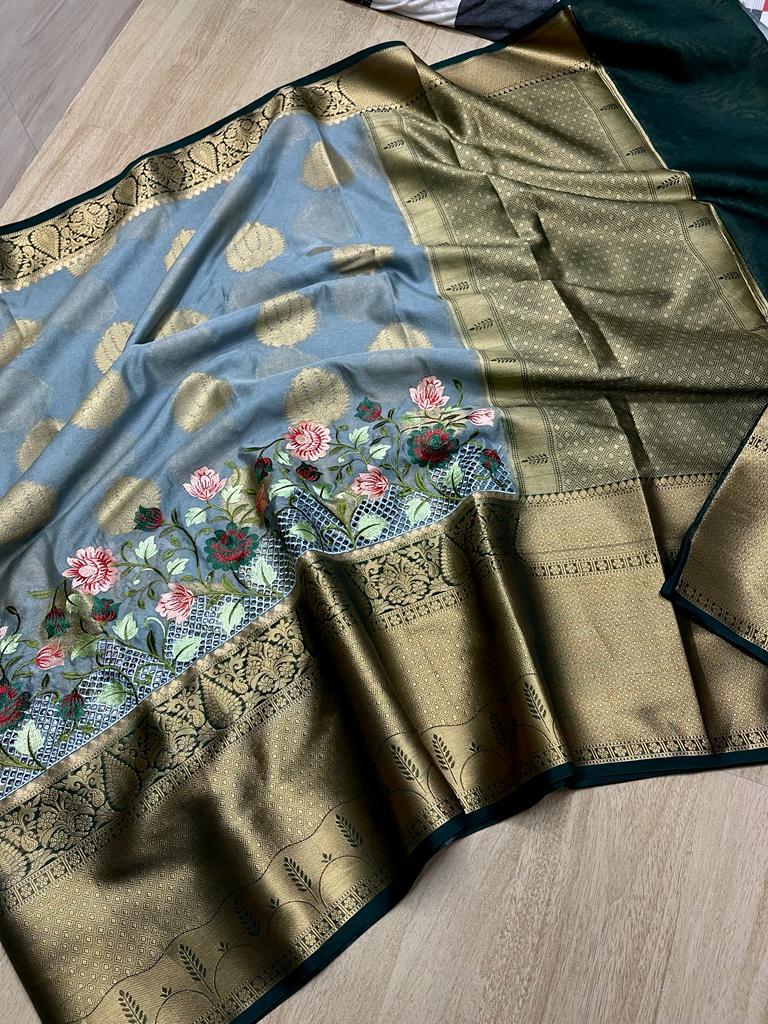 Banarasi Dyable Georgette Soft Saree
