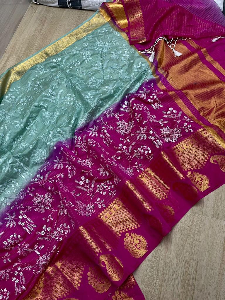 Banarasi Dyable Georgette Soft Saree