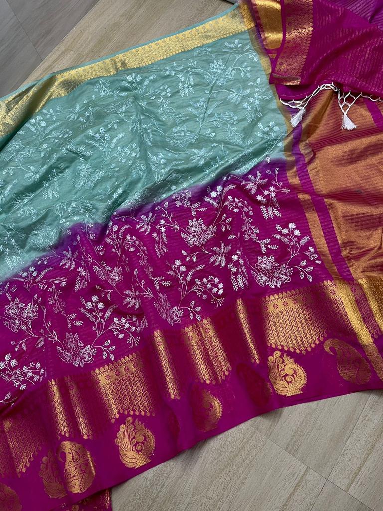 Banarasi Dyable Georgette Soft Saree