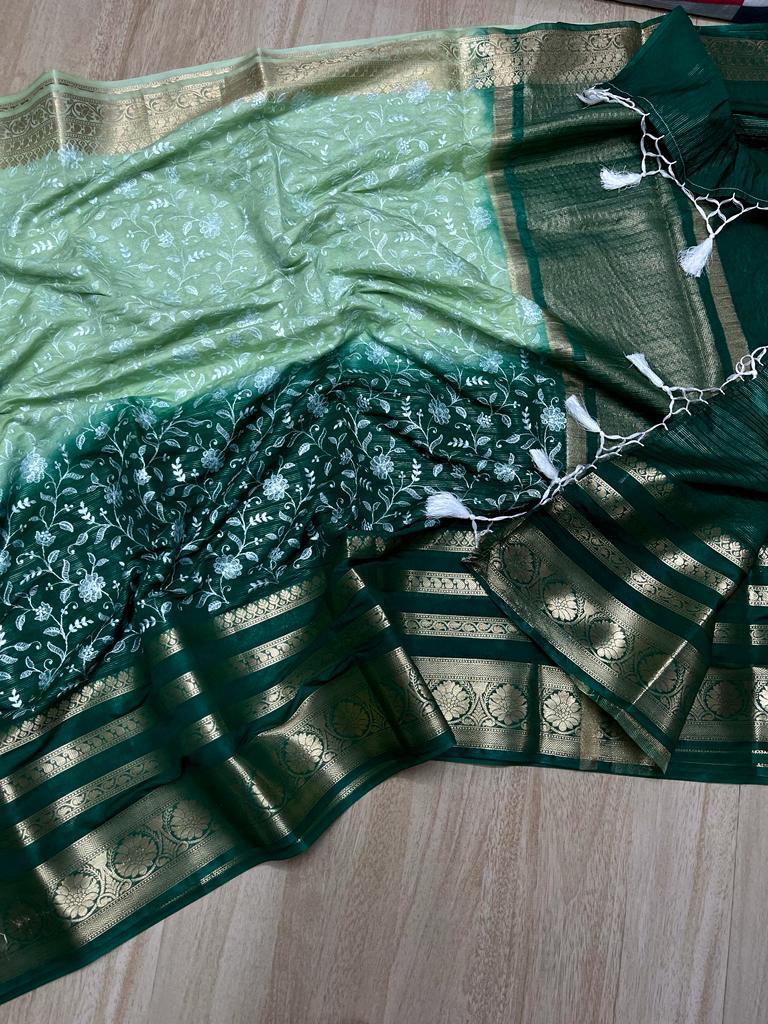 Banarasi Dyable Georgette Soft Saree