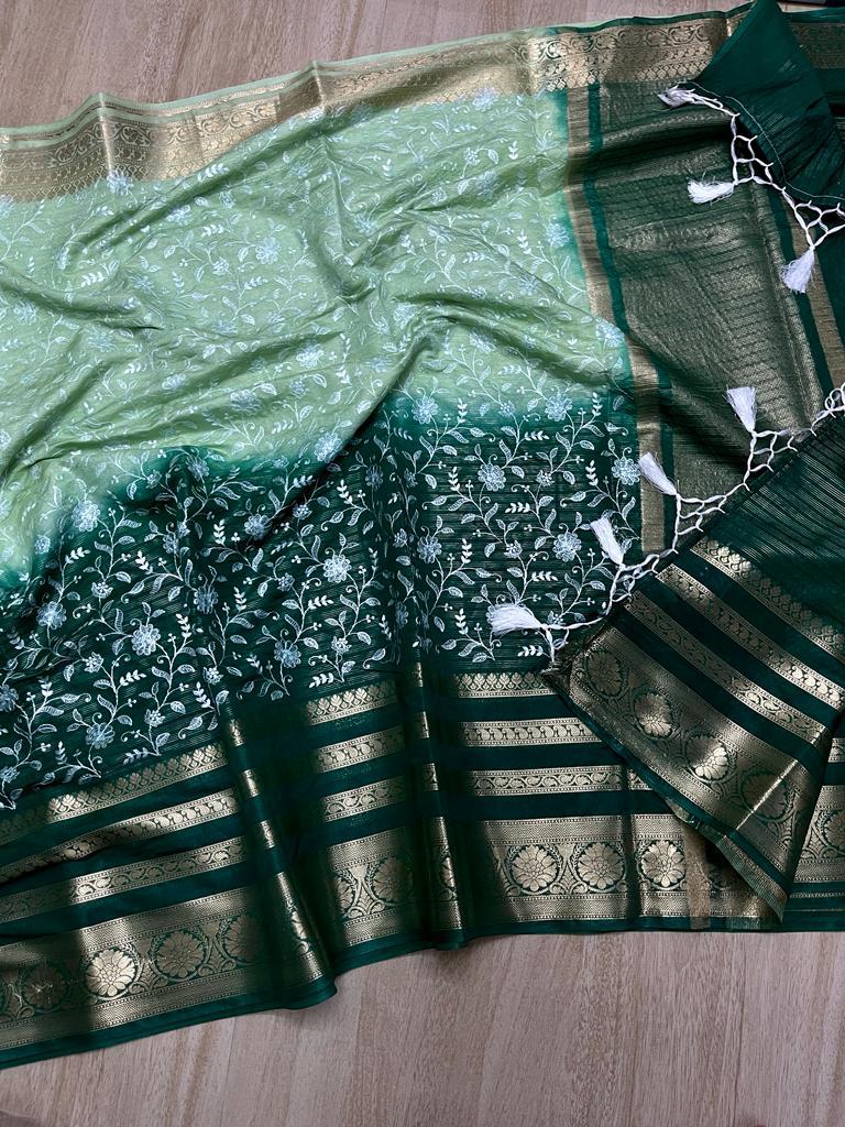 Banarasi Dyable Georgette Soft Saree