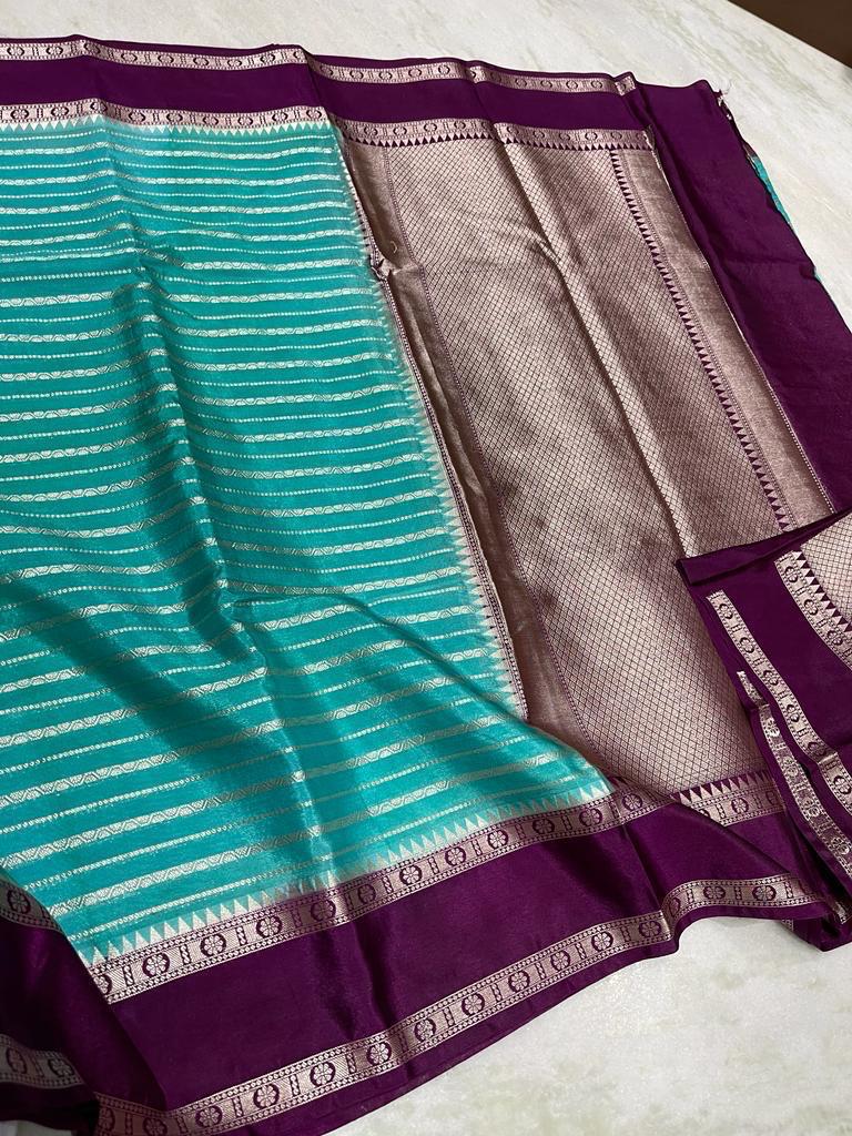 Banarasi Dyable Georgette Soft Silk Saree