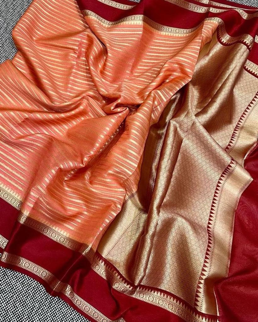 Banarasi Dyable Georgette Soft Silk Saree