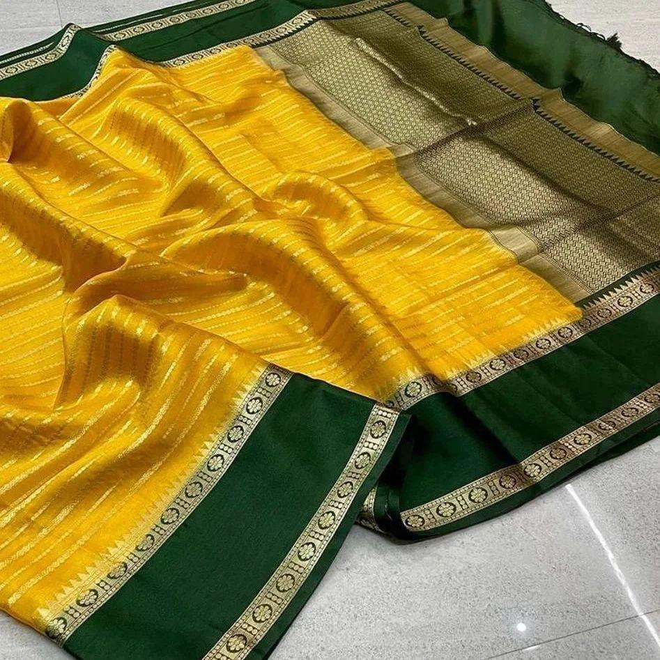 Banarasi Dyable Georgette Soft Silk Saree