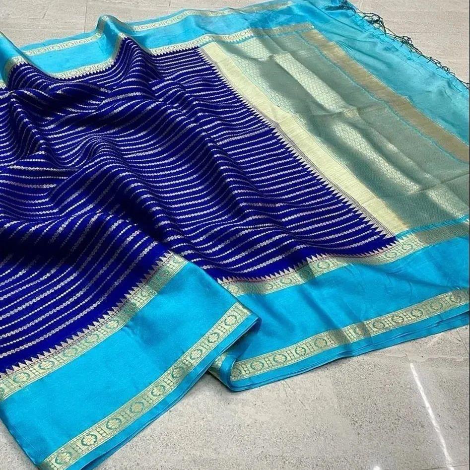 Banarasi Dyable Georgette Soft Silk Saree