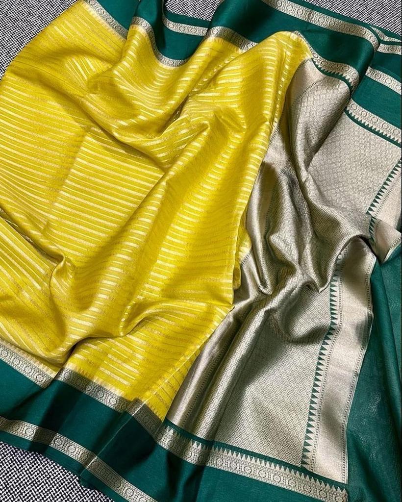 Banarasi Dyable Georgette Soft Silk Saree