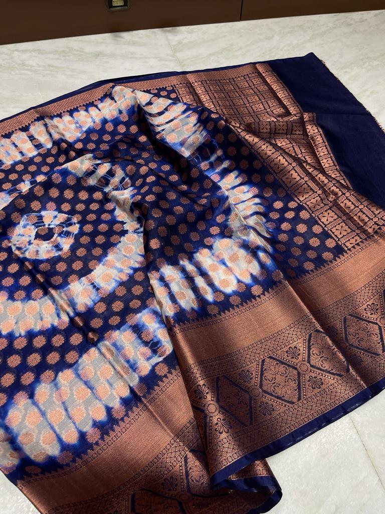 Banarasi Dyable Warm Soft Saree