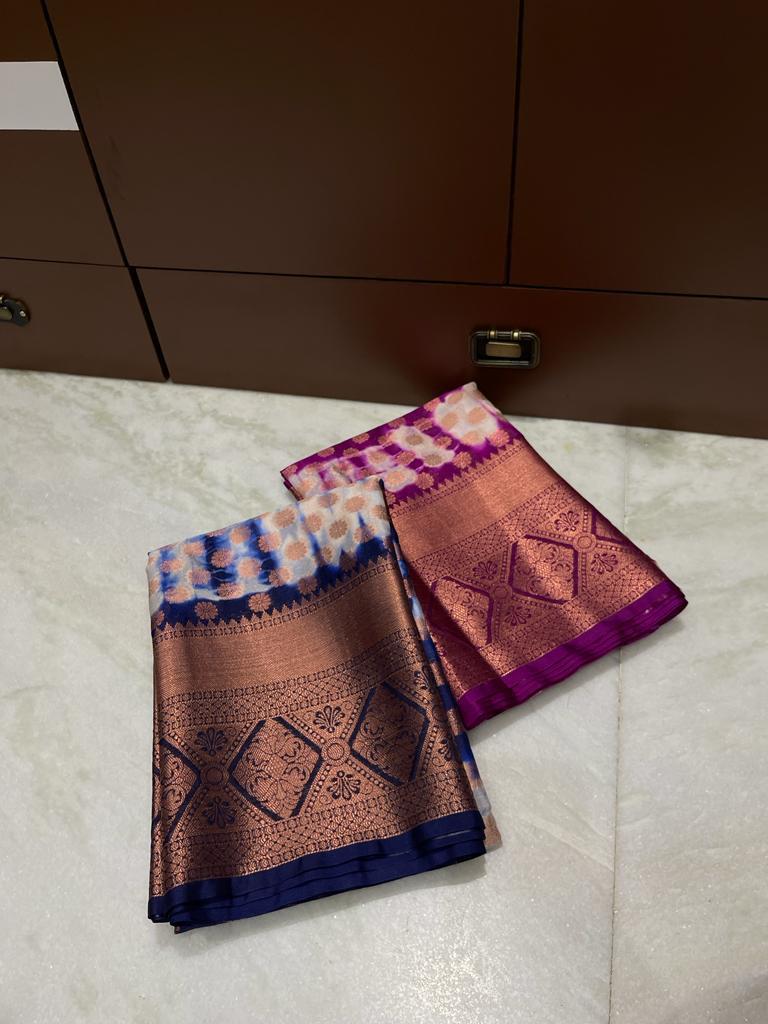 Banarasi Dyable Warm Soft Saree