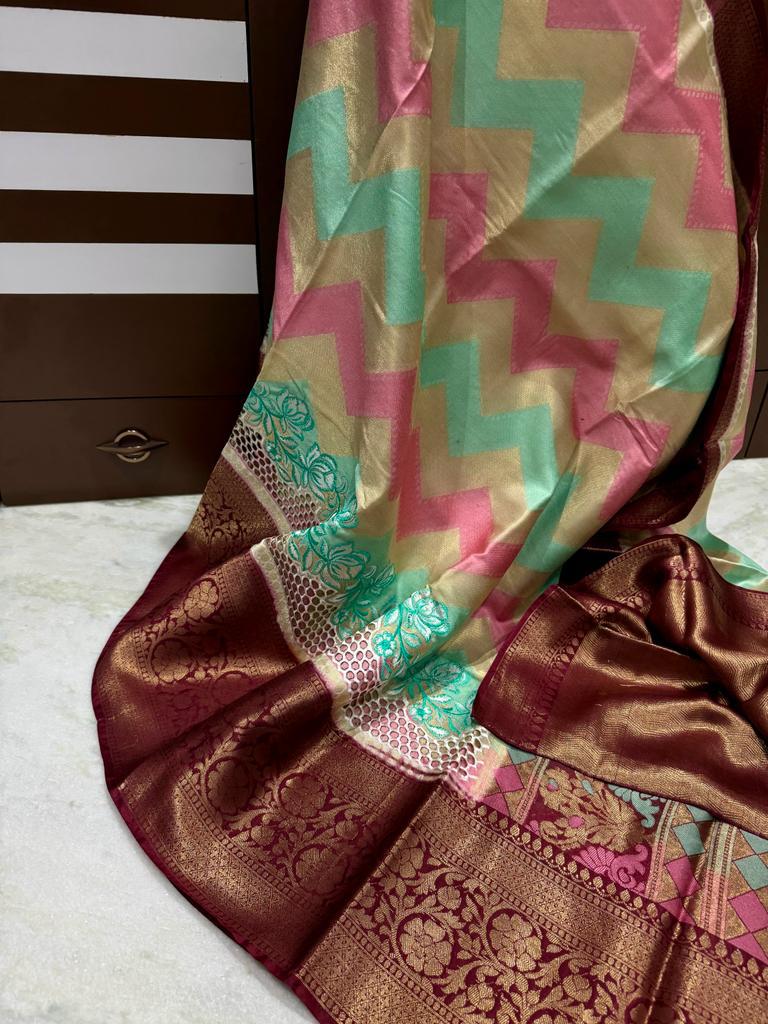 Banarasi Dyable Warm Soft Saree