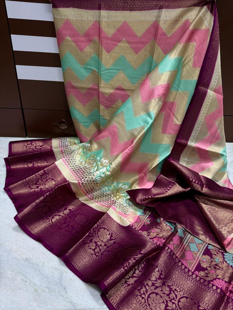 Banarasi Dyable Warm Soft Saree