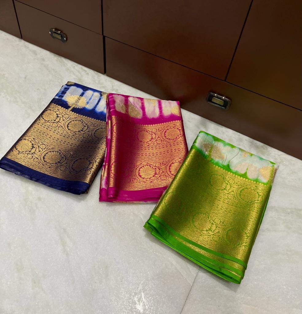 Banarasi Dyable Warm Soft Silk Saree