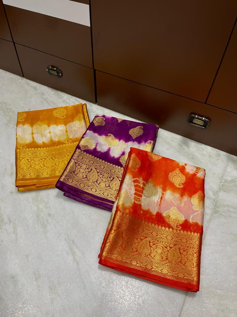 Banarasi Dyable Warm Soft Silk Saree