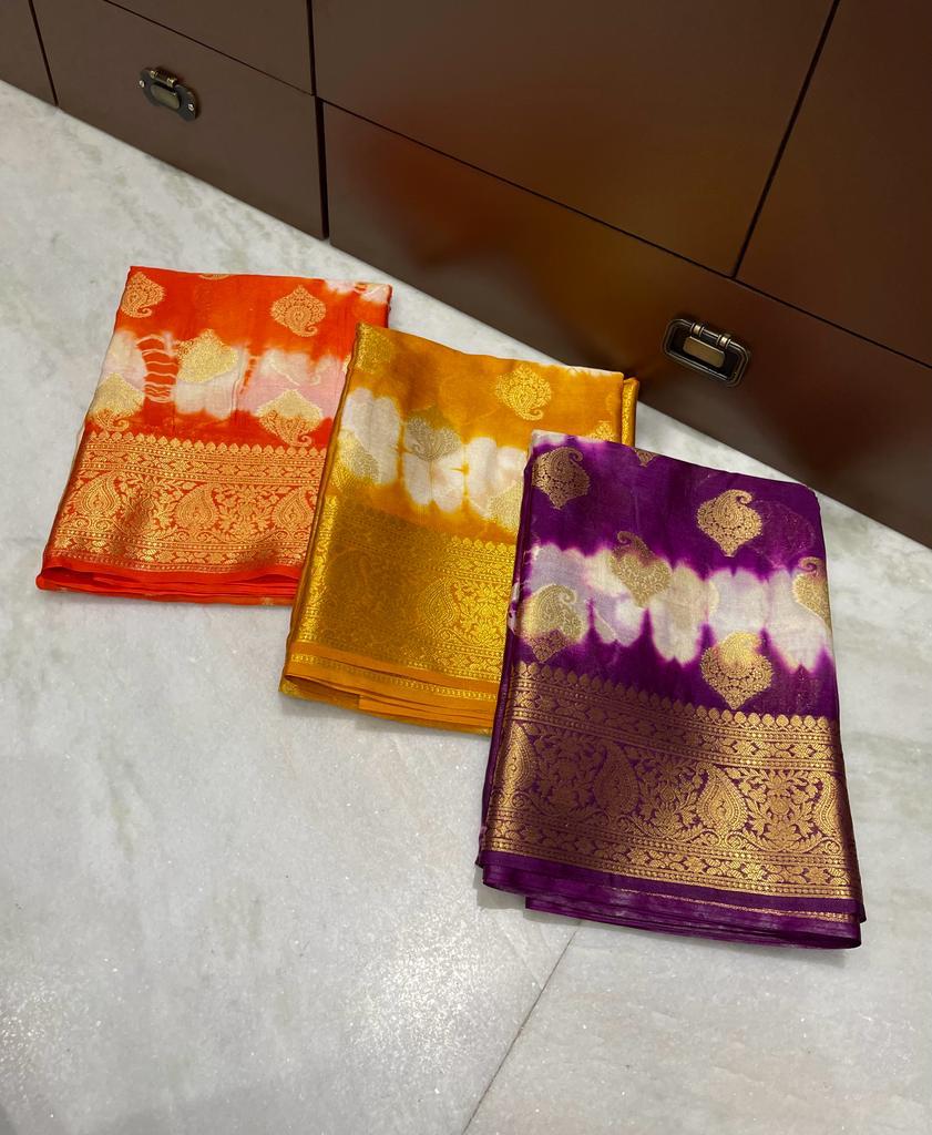 Banarasi Dyable Warm Soft Silk Saree