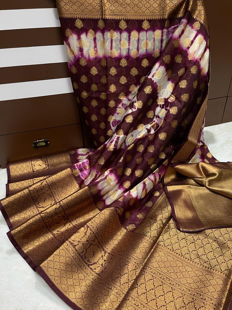 Banarasi Dyable Warm Soft Silk Saree