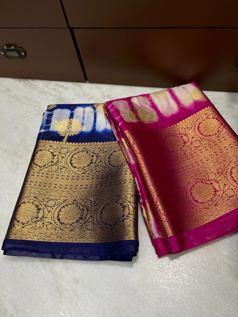 Banarasi Dyable Warm Soft Silk Saree