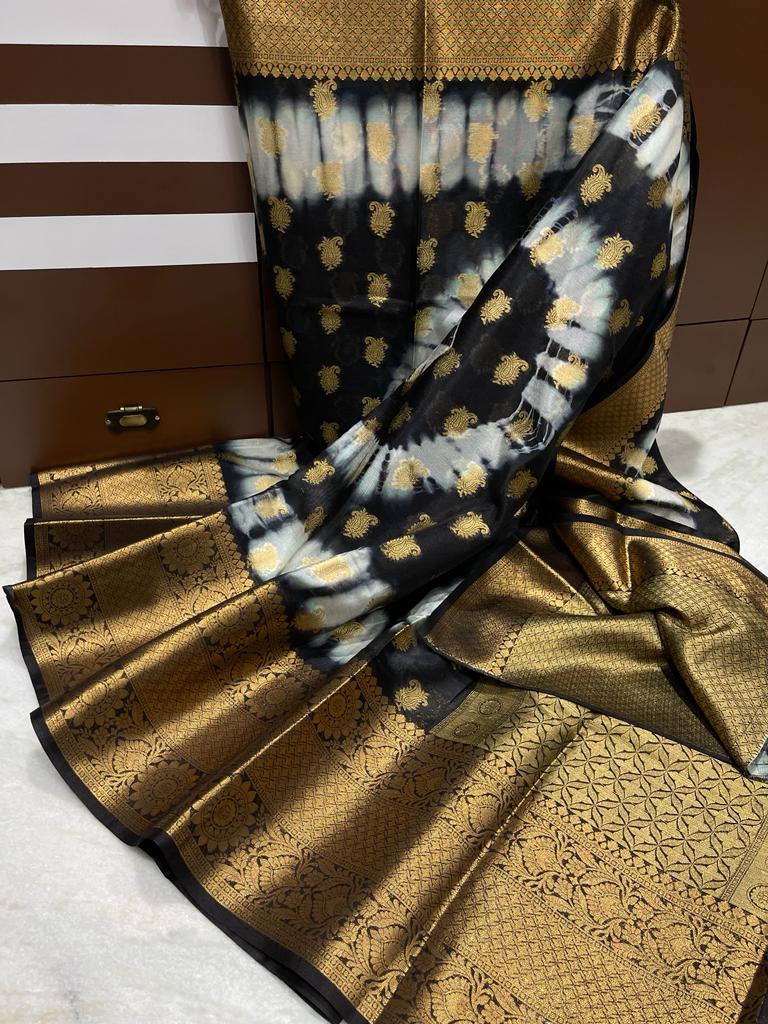 Banarasi Dyable Warm Soft Silk Saree