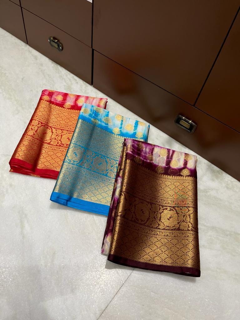 Banarasi Dyable Warm Soft Silk Saree