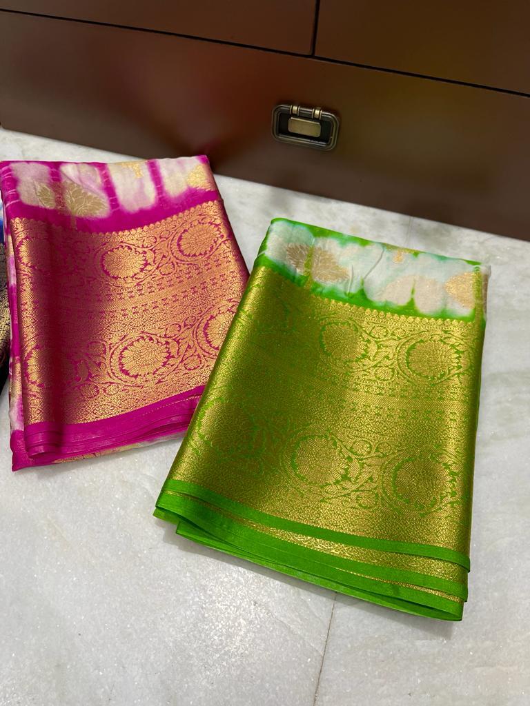 Banarasi Dyable Warm Soft Silk Saree