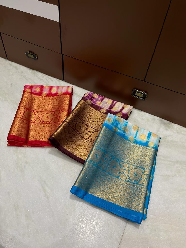 Banarasi Dyable Warm Soft Silk Saree