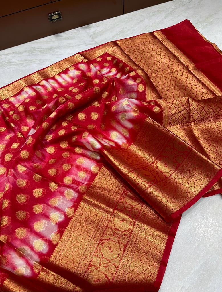 Banarasi Dyable Warm Soft Silk Saree