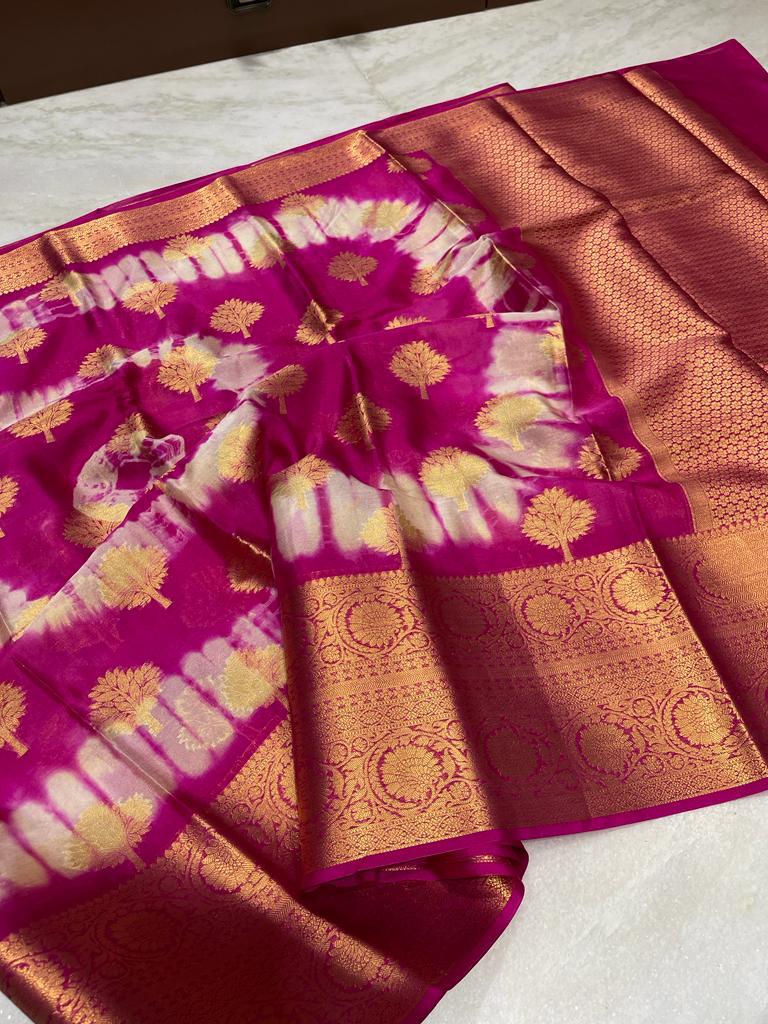 Banarasi Dyable Warm Soft Silk Saree