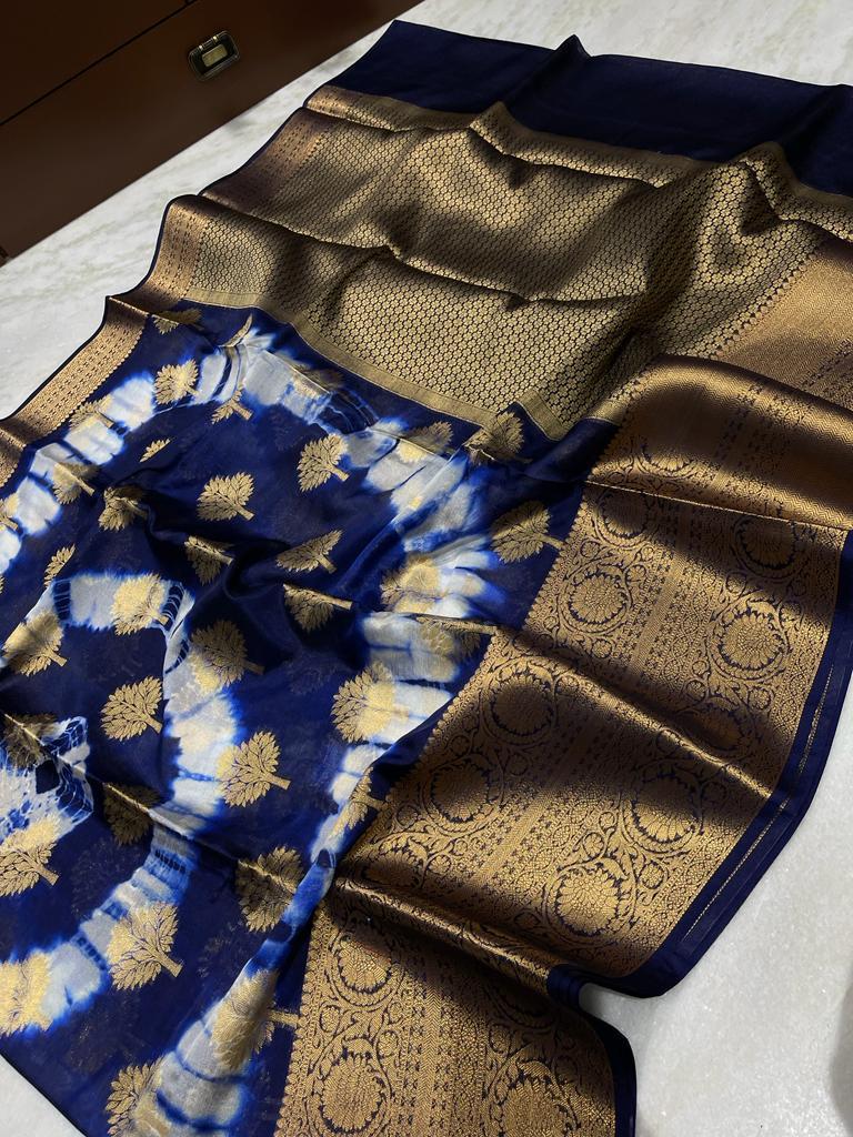 Banarasi Dyable Warm Soft Silk Saree