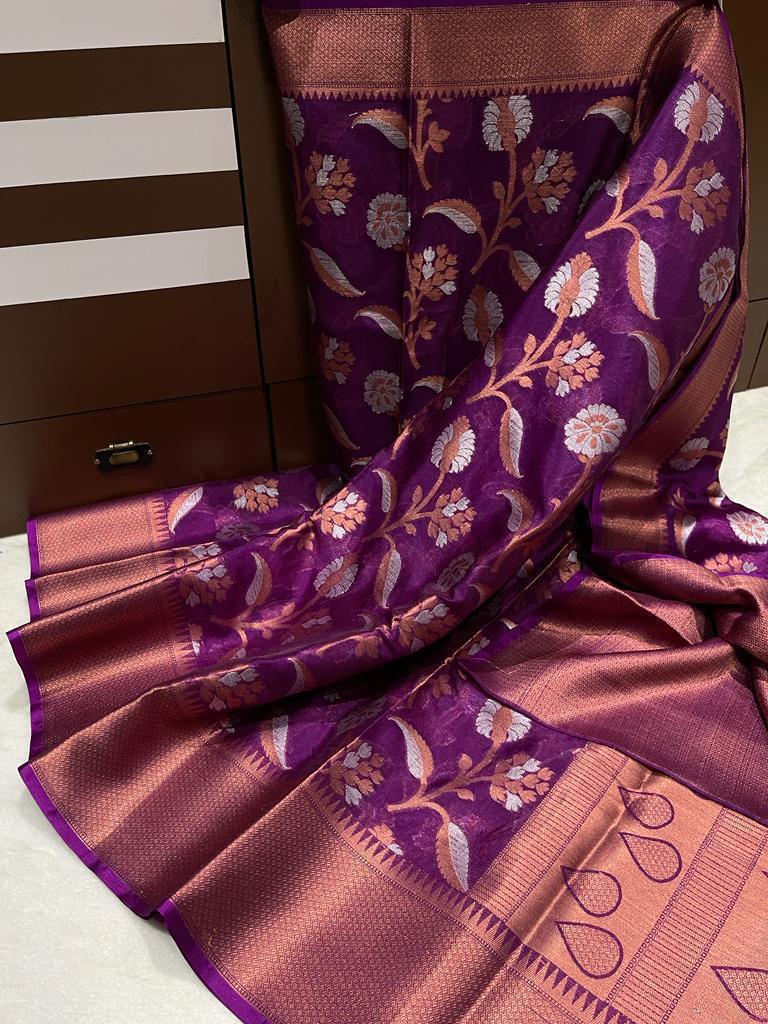 Banarasi Dyable Warm Soft Silk Saree