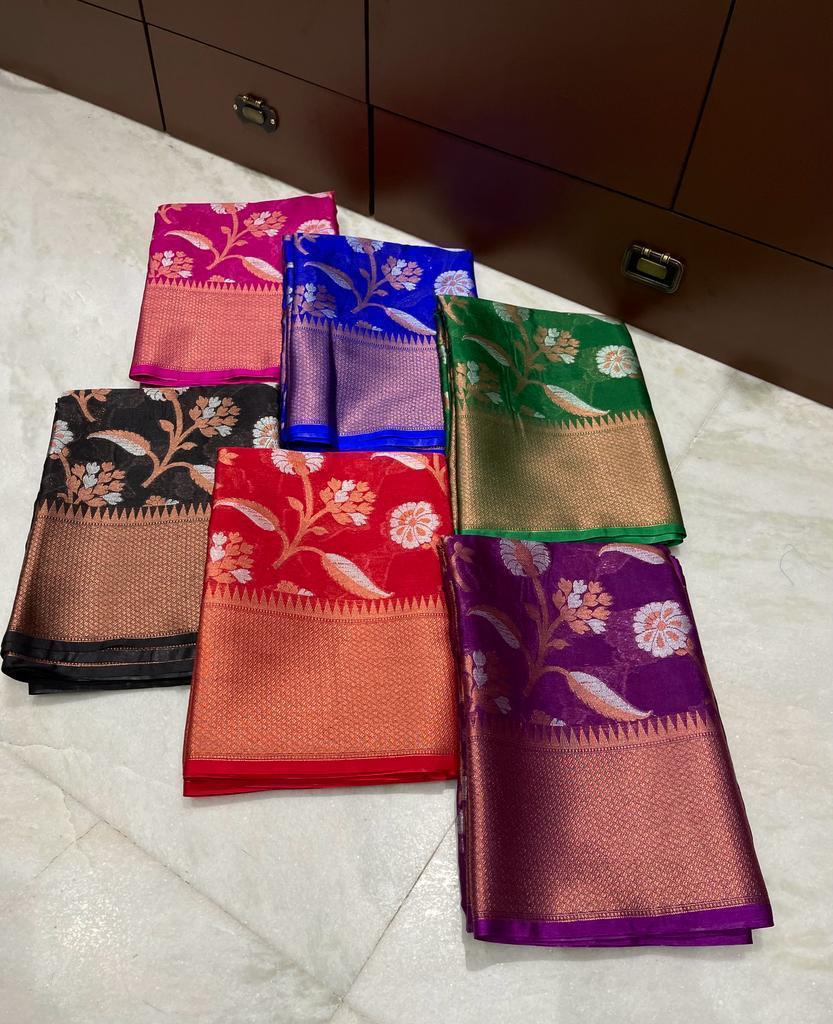Banarasi Dyable Warm Soft Silk Saree