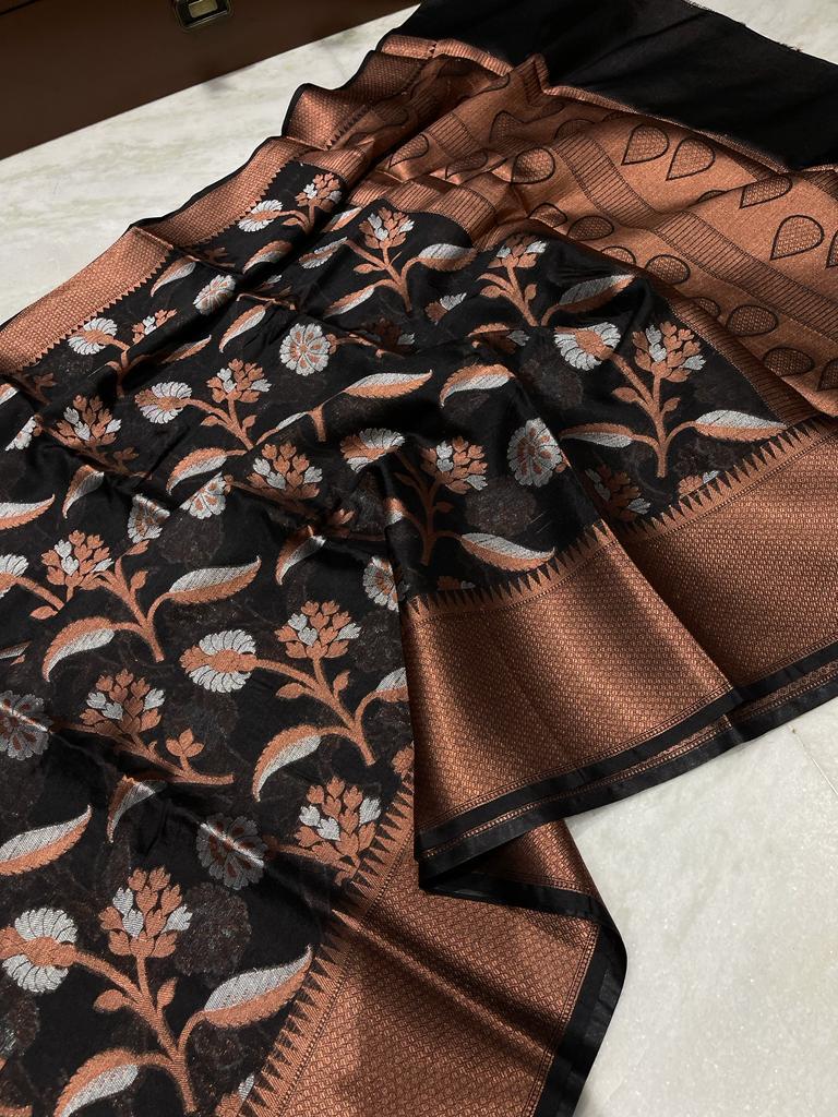 Banarasi Dyable Warm Soft Silk Saree