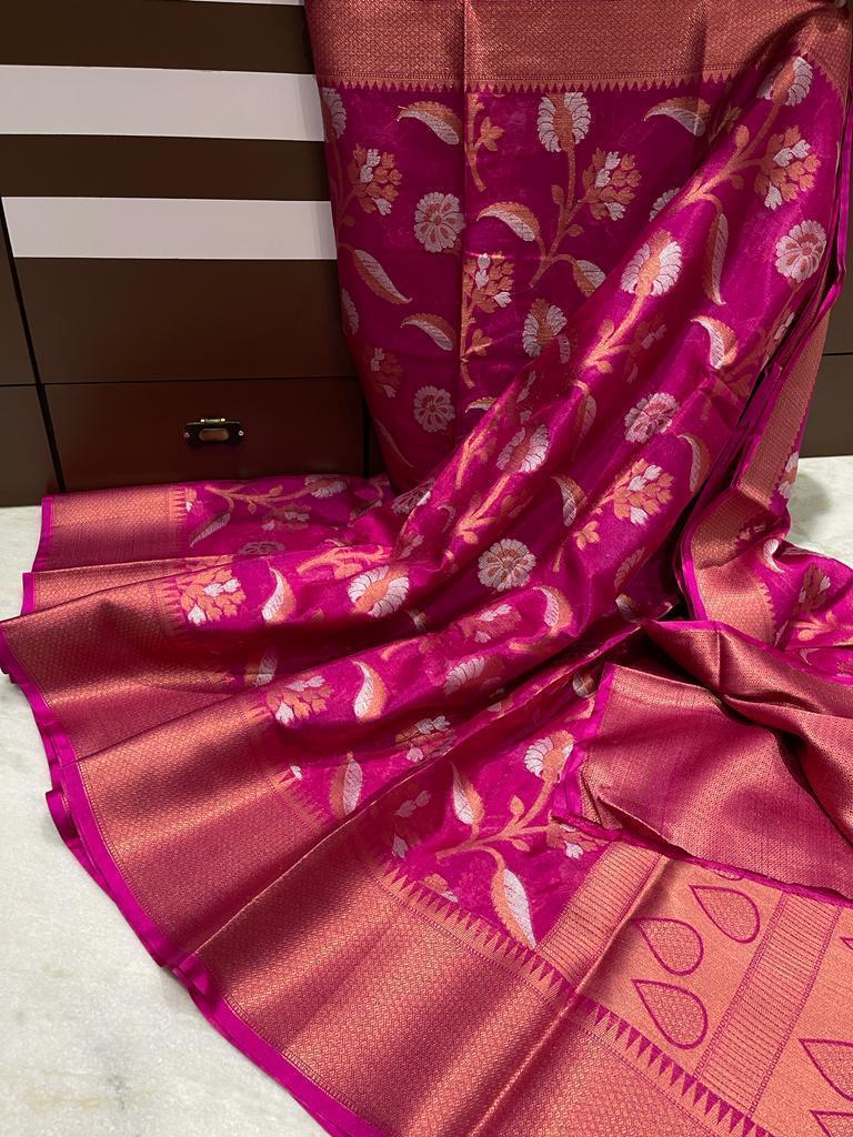 Banarasi Dyable Warm Soft Silk Saree
