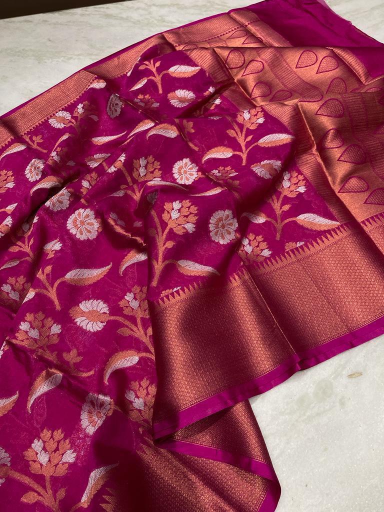 Banarasi Dyable Warm Soft Silk Saree