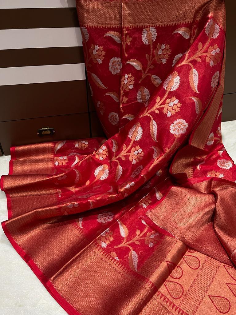 Banarasi Dyable Warm Soft Silk Saree