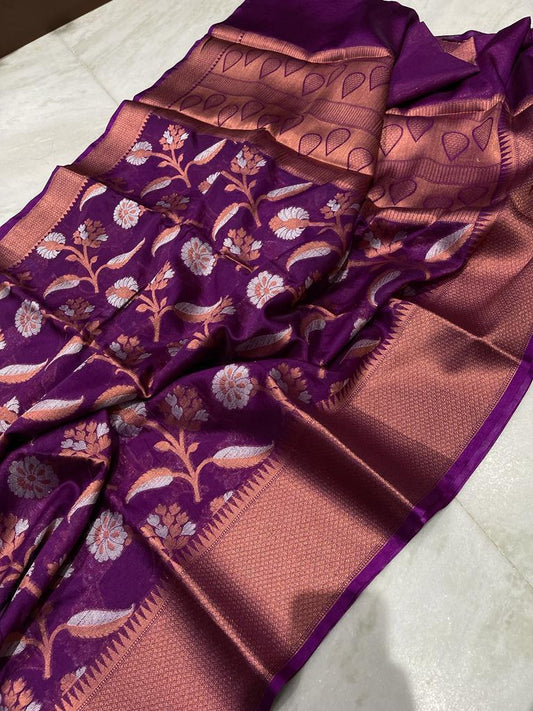 Banarasi Dyable Warm Soft Silk Saree