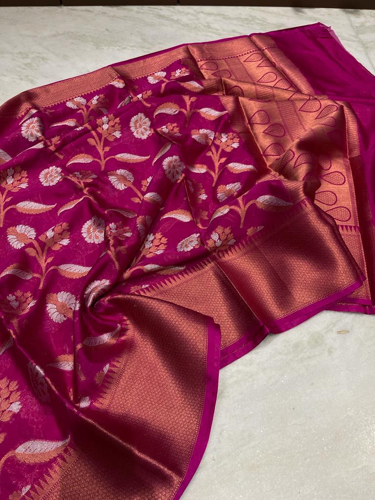 Banarasi Dyable Warm Soft Silk Saree