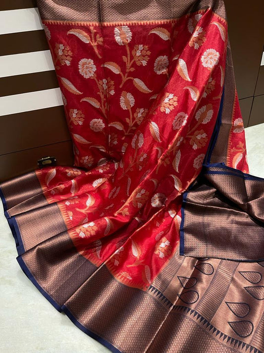Banarasi Dyable Warm Soft Silk Saree