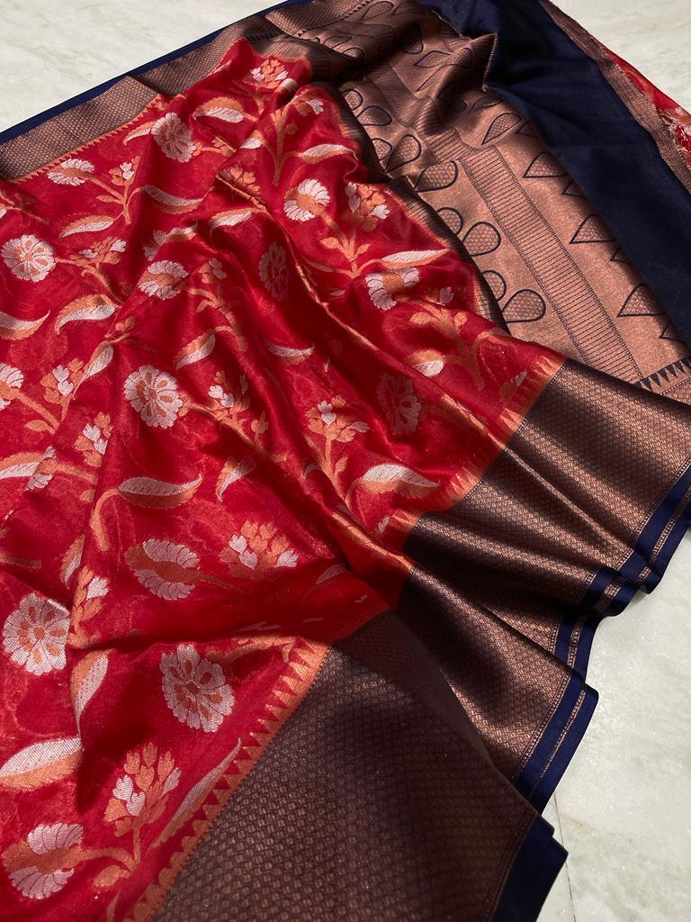 Banarasi Dyable Warm Soft Silk Saree
