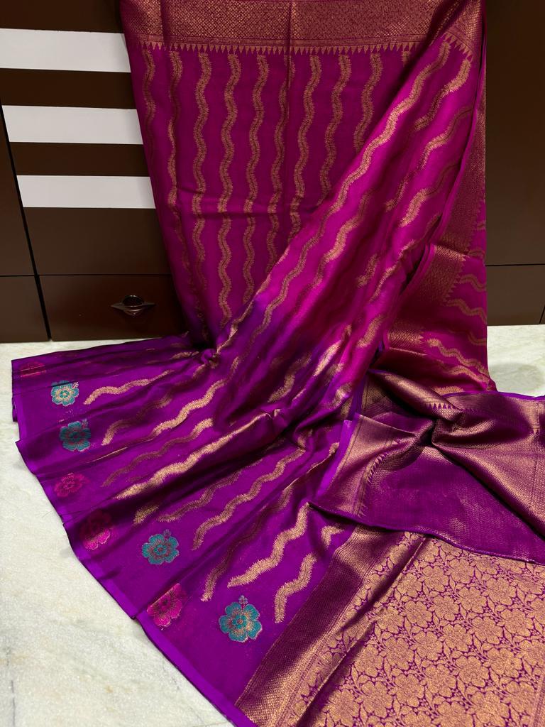 Banarasi Dyable Warm Soft Silk Saree